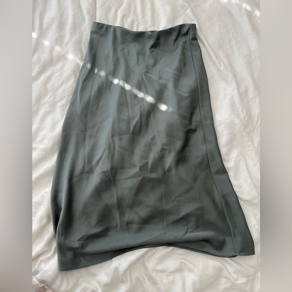 Silky slip midi skirt from J Crew